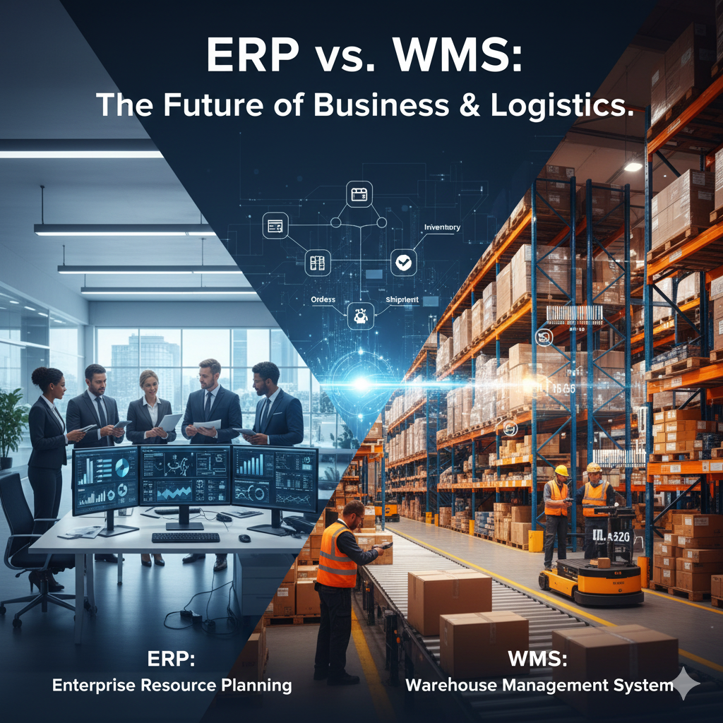 What are the main differences between ERP and WMS software? -Image