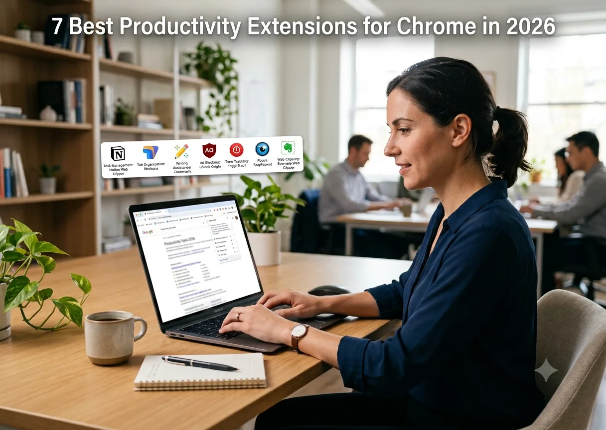 7 Best Productivity Extensions for Chrome in 2026