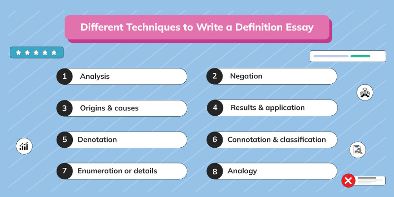 Different techniques to write a definition essay