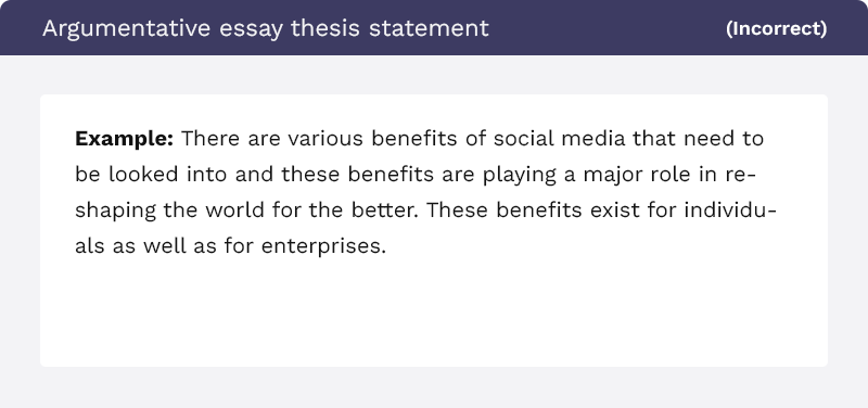 argumentative thesis statement meaning